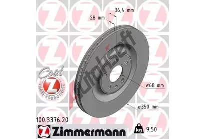 ZIMMERMANN Brzdov kotou COAT Z - 350 mm ZIM 100.3376.20, 100.3376.20