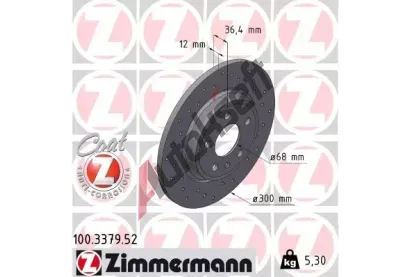 ZIMMERMANN Brzdov kotou SPORT COAT Z - 300 mm ZIM 100.3379.52, 100.3379.52