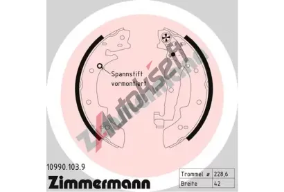 ZIMMERMANN Sada brzdovch elist ZIM 10990.103.9, 10990.103.9