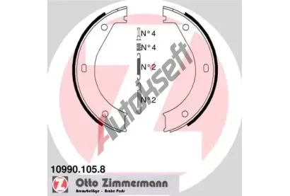 ZIMMERMANN Sada brzdovch elist parkovac brzdy ZIM 10990.105.8, 10990.105.8