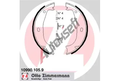 ZIMMERMANN Sada brzdových čelistí parkovací brzdy ZIM 10990.105.9, 10990.105.9  ZIMMERMANN Sada brzdových čelistí parkovací brzdy ZIM 10990.105.9, 10990.105.9