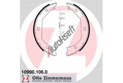 ZIMMERMANN Sada brzdových čelistí parkovací brzdy ZIM 10990.106.0, 10990.106.0 ZIMMERMANN Sada brzdových čelistí parkovací brzdy ZIM 10990.106.0, 10990.106.0