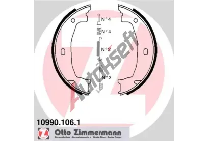 ZIMMERMANN Sada brzdovch elist parkovac brzdy ZIM 10990.106.1, 10990.106.1