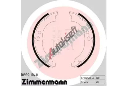 ZIMMERMANN Sada brzdových čelistí parkovací brzdy ZIM 10990.114.0, 10990.114.0 ZIMMERMANN Sada brzdových čelistí parkovací brzdy ZIM 10990.114.0, 10990.114.0