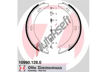 ZIMMERMANN Sada brzdovch elist parkovac brzdy ZIM 10990.128.0, 10990.128.0