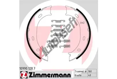ZIMMERMANN Sada brzdovch elist parkovac brzdy ZIM 10990.128.7, 10990.128.7