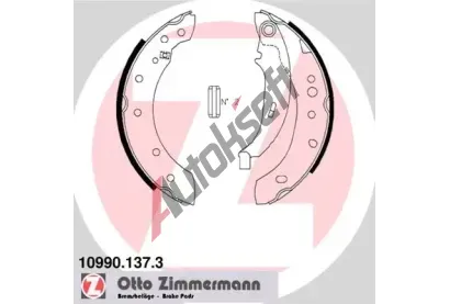 ZIMMERMANN Sada brzdovch elist parkovac brzdy ZIM 10990.137.3, 10990.137.3