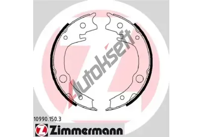 ZIMMERMANN Sada brzdovch elist parkovac brzdy ZIM 10990.150.3, 10990.150.3