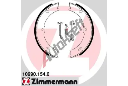 ZIMMERMANN Sada brzdovch elist parkovac brzdy ZIM 10990.154.0, 10990.154.0