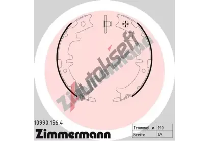 ZIMMERMANN Sada brzdovch elist parkovac brzdy ZIM 10990.156.4, 10990.156.4