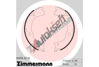 ZIMMERMANN Sada brzdovch elist parkovac brzdy ZIM 10990.157.8, 10990.157.8