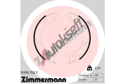 ZIMMERMANN Sada brzdovch elist parkovac brzdy ZIM 10990.158.7, 10990.158.7