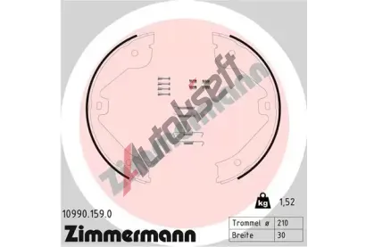 ZIMMERMANN Sada brzdovch elist parkovac brzdy ZIM 10990.159.0, 10990.159.0
