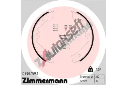 ZIMMERMANN Sada brzdovch elist parkovac brzdy ZIM 10990.159.1, 10990.159.1