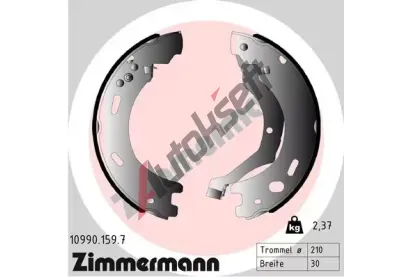 ZIMMERMANN Sada brzdových čelistí parkovací brzdy ZIM 10990.159.7, 10990.159.7  ZIMMERMANN Sada brzdových čelistí parkovací brzdy ZIM 10990.159.7, 10990.159.7