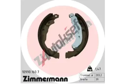 ZIMMERMANN Sada brzdovch elist parkovac brzdy ZIM 10990.160.7, 10990.160.7