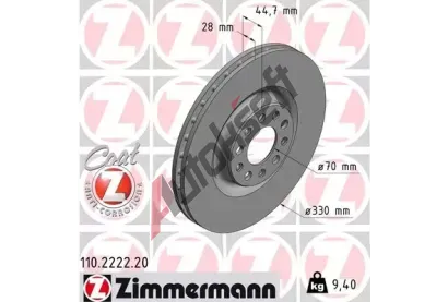 ZIMMERMANN Brzdov kotou COAT Z - 330 mm ZIM 110.2222.20, 110.2222.20