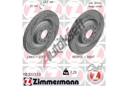 ZIMMERMANN Brzdov kotou BLACK Z - 320 mm ZIM 110.2223.53, 110.2223.53