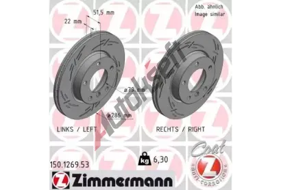 ZIMMERMANN Brzdov kotou BLACK Z - 286 mm ZIM 150.1269.53, 150.1269.53