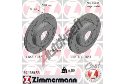 ZIMMERMANN Brzdov kotou BLACK Z - 300 mm ZIM 150.1288.53, 150.1288.53