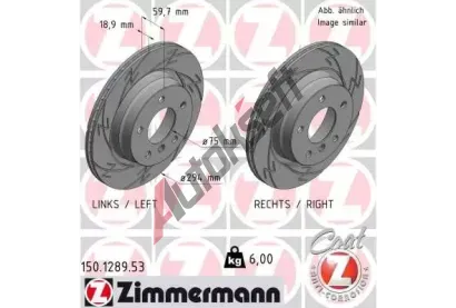 ZIMMERMANN Brzdov kotou BLACK Z - 294 mm ZIM 150.1289.53, 150.1289.53