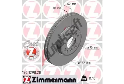 ZIMMERMANN Brzdov kotou COAT Z - 332 mm ZIM 150.1298.20, 150.1298.20