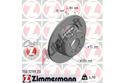 ZIMMERMANN Brzdov kotou COAT Z - 324 mm ZIM 150.1299.20, 150.1299.20