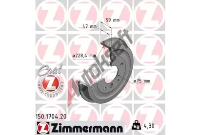 ZIMMERMANN Brzdov buben COAT Z ZIM 150.1704.20, 150.1704.20