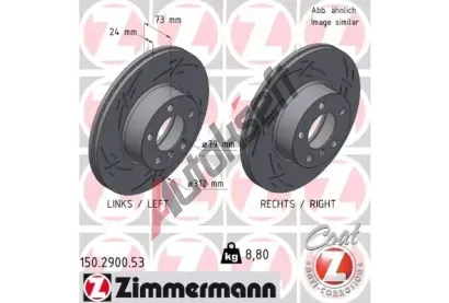 ZIMMERMANN Brzdov kotou BLACK Z 312 mm ZIM 150.2900.53, 150.2900.53