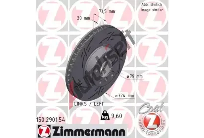 ZIMMERMANN Brzdov kotou BLACK Z 330 mm ZIM 150.2901.54, 150.2901.54