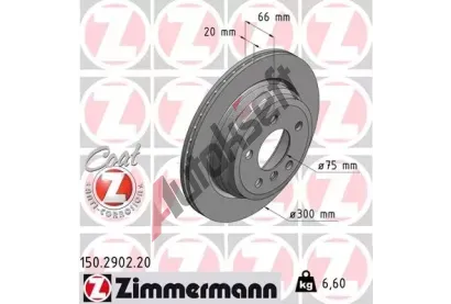 ZIMMERMANN Brzdov kotou COAT Z - 300 mm ZIM 150.2902.20, 150.2902.20