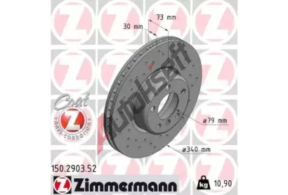 ZIMMERMANN Brzdov kotou SPORT COAT Z - 340 mm ZIM 150.2903.52, 150.2903.52