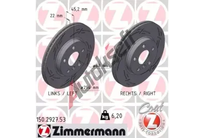 ZIMMERMANN Brzdový kotouč BLACK Z - 294 mm ZIM 150.2927.53, 150.2927.53 ZIMMERMANN Brzdový kotouč BLACK Z - 294 mm ZIM 150.2927.53, 150.2927.53