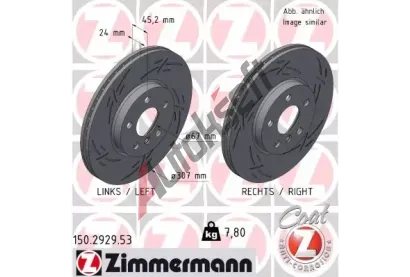 ZIMMERMANN Brzdov kotou BLACK Z 307 mm ZIM 150.2929.53, 150.2929.53