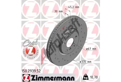 ZIMMERMANN Brzdov kotou SPORT COAT Z - 335 mm ZIM 150.2939.52, 150.2939.52