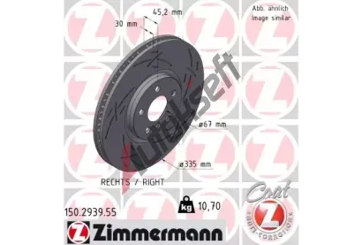 ZIMMERMANN Brzdov kotou BLACK Z 335 mm ZIM 150.2939.55, 150.2939.55