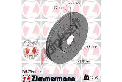 ZIMMERMANN Brzdov kotou SPORT COAT Z - 335 mm ZIM 150.2944.52, 150.2944.52