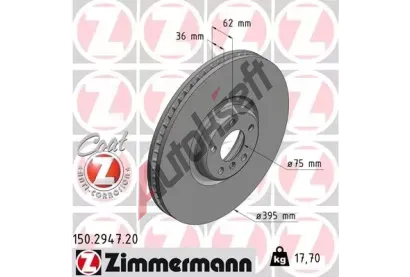 ZIMMERMANN Brzdov kotou COAT Z - 395 mm ZIM 150.2947.20, 150.2947.20