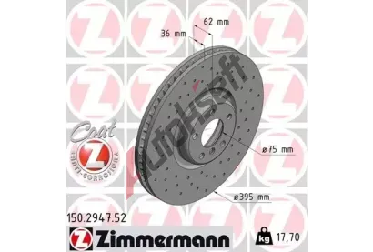 ZIMMERMANN Brzdov kotou SPORT COAT Z - 395 mm ZIM 150.2947.52, 150.2947.52