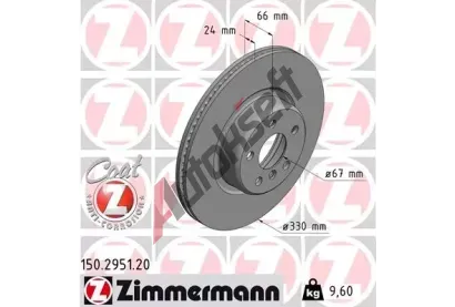 ZIMMERMANN Brzdov kotou COAT Z - 330 mm ZIM 150.2951.20, 150.2951.20