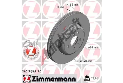 ZIMMERMANN Brzdov kotou COAT Z - 348 mm ZIM 150.2956.20, 150.2956.20