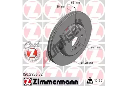ZIMMERMANN Brzdov kotou FORMULA F COAT Z - 348 mm ZIM 150.2956.32, 150.2956.32