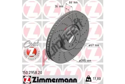 ZIMMERMANN Brzdov kotou COAT Z - 395 mm ZIM 150.2958.20, 150.2958.20