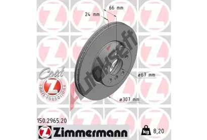 ZIMMERMANN Brzdov kotou COAT Z - 307 mm ZIM 150.2965.20, 150.2965.20