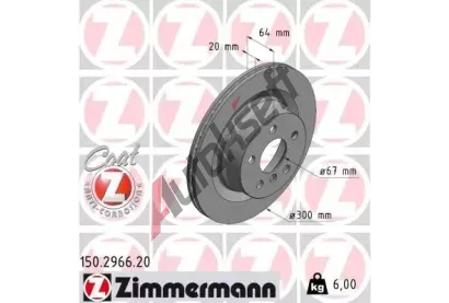 ZIMMERMANN Brzdov kotou COAT Z - 300 mm ZIM 150.2966.20, 150.2966.20