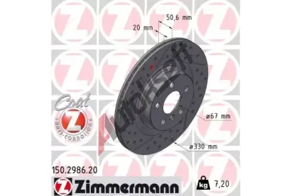 ZIMMERMANN Brzdov kotou COAT Z - 330 mm ZIM 150.2986.20, 150.2986.20