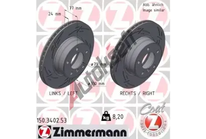 ZIMMERMANN Brzdov kotou BLACK Z 310 mm ZIM 150.3402.53, 150.3402.53