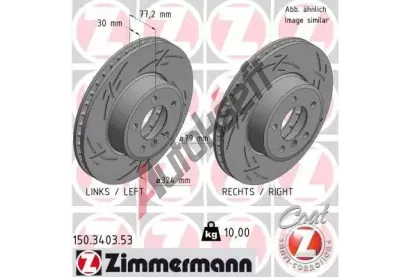 ZIMMERMANN Brzdov kotou BLACK Z - 324 mm ZIM 150.3403.53, 150.3403.53