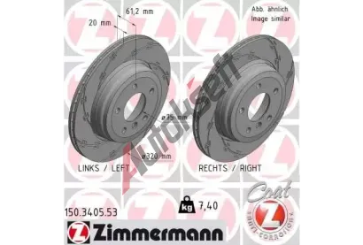 ZIMMERMANN Brzdov kotou BLACK Z - 320 mm ZIM 150.3405.53, 150.3405.53