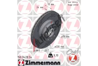 ZIMMERMANN Brzdový kotouč BLACK Z 330 mm ZIM 150.3428.54, 150.3428.54  ZIMMERMANN Brzdový kotouč BLACK Z 330 mm ZIM 150.3428.54, 150.3428.54